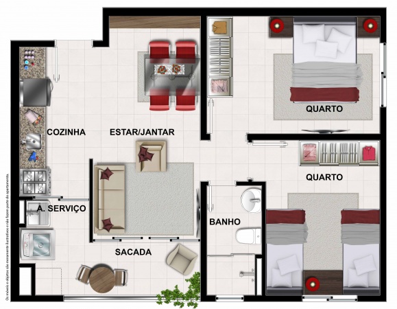 Planta Tipo A - Graciosa Residencial Clube