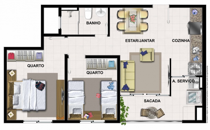 Planta Tipo B - Graciosa Residencial Clube