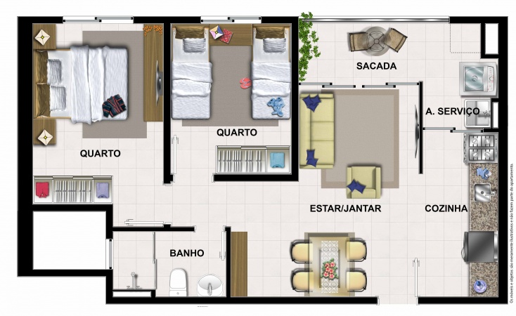 Planta Tipo C - Graciosa Residencial Clube